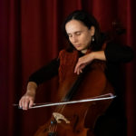 Biljana Bojovic plays her cello during lunch during the Slava of St. Sebastian of Jackson, December 2, 2018, St. Sava Jackson, California.