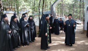 Bishop Atanasije at St. Herman Monastery in Platina, California